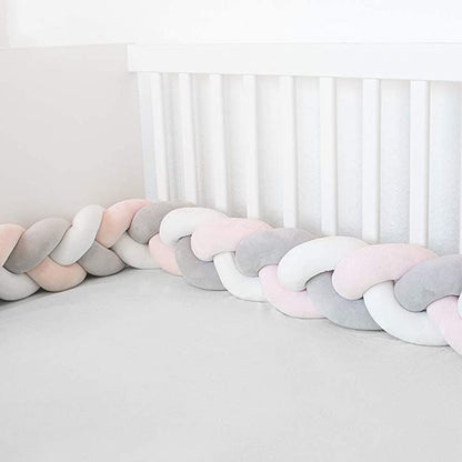 3-Knotted Custom Handmade Bedding Long Cushion Crib Padding