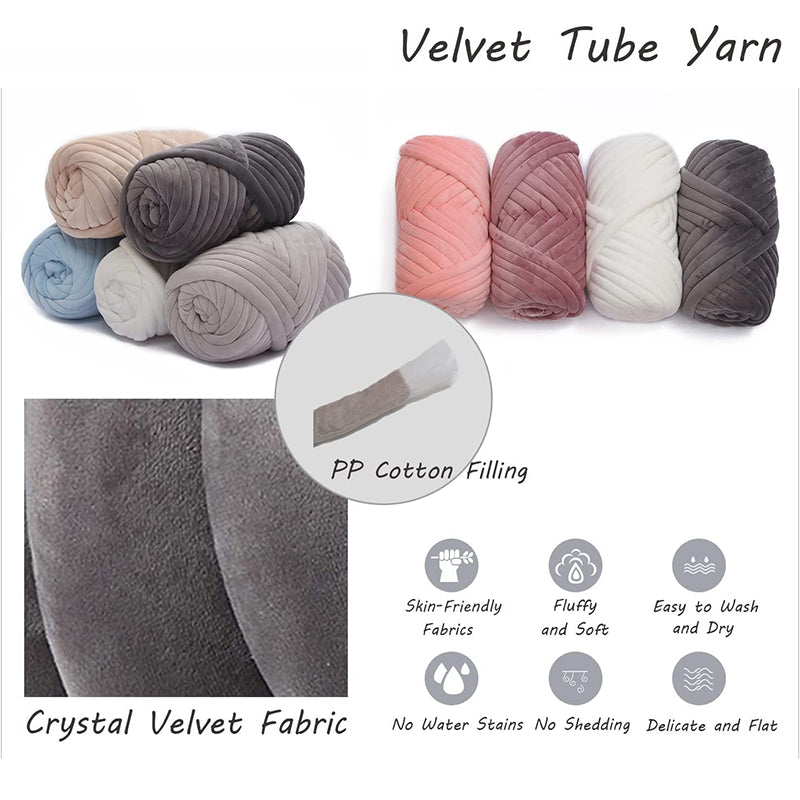 4.4LBS 50mm Cotton Tubes Velour Bumper Tubes for Knot Pillow Weaving DIY