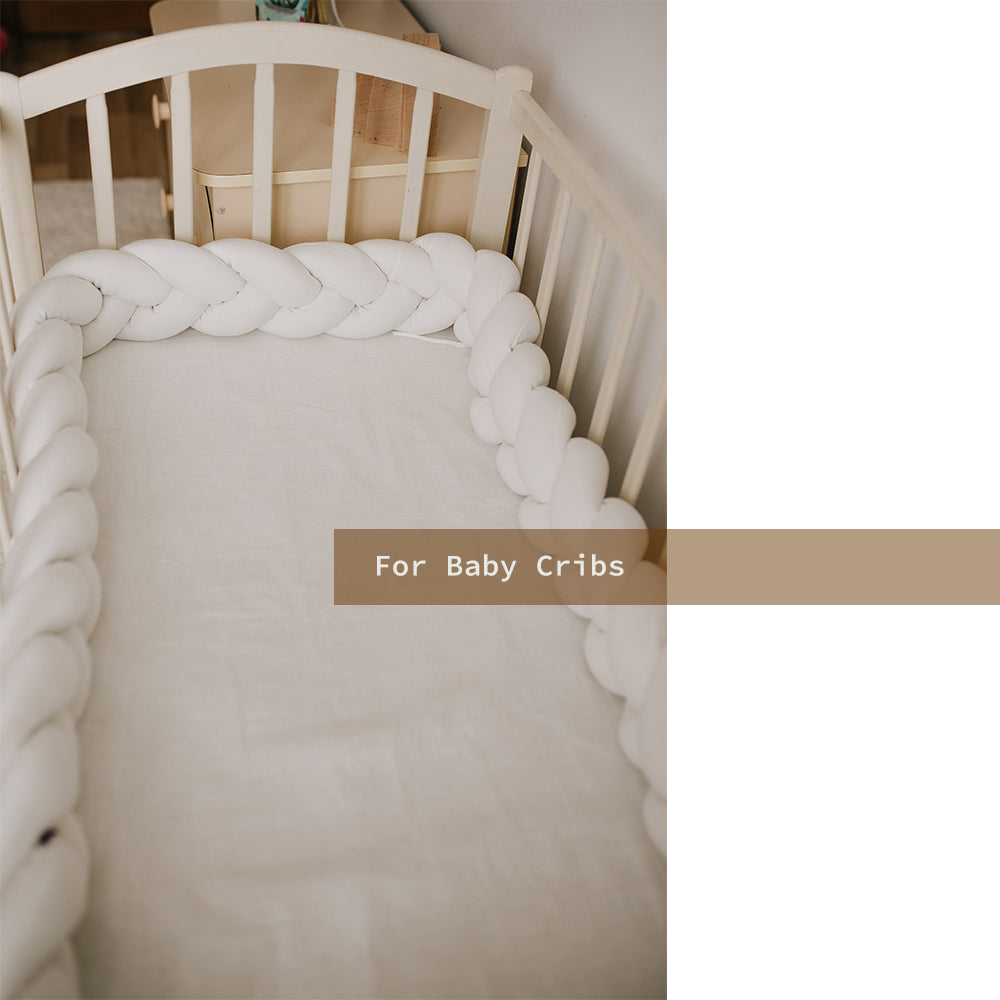 3-Knotted Custom Handmade Bedding Long Cushion Crib Padding