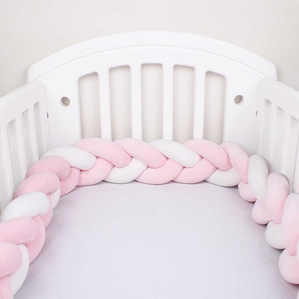 3-Knotted Custom Handmade Bedding Long Cushion Crib Padding