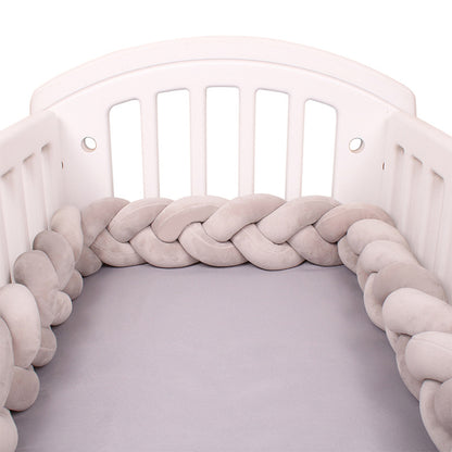3-Knotted Custom Handmade Bedding Long Cushion Crib Padding