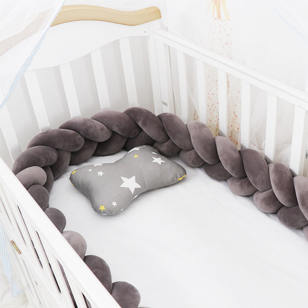 3-Knotted Custom Handmade Bedding Long Cushion Crib Padding