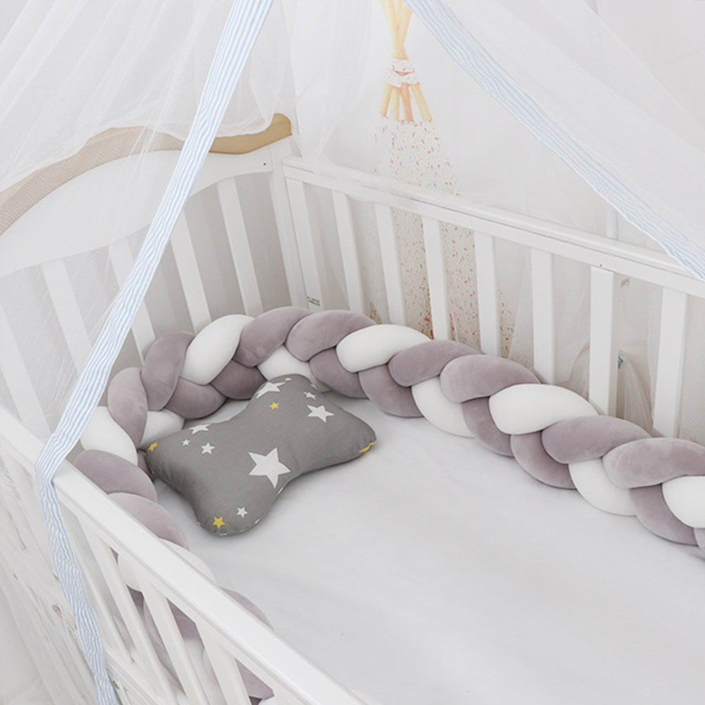 3-Knotted Custom Handmade Bedding Long Cushion Crib Padding