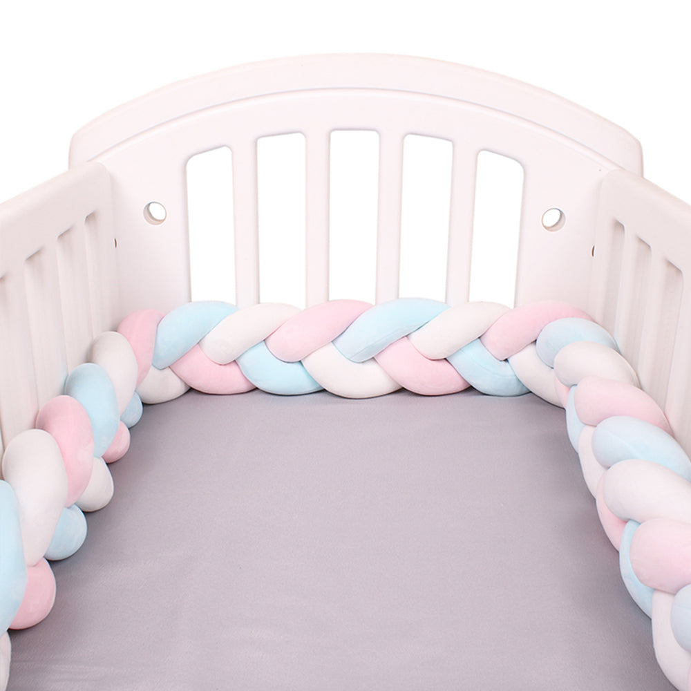 3-Knotted Custom Handmade Bedding Long Cushion Crib Padding