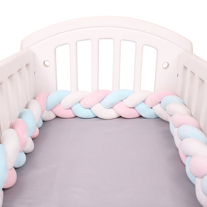 3-Knotted Custom Handmade Bedding Long Cushion Crib Padding