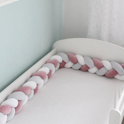 3-Knotted Custom Handmade Bedding Long Cushion Crib Padding