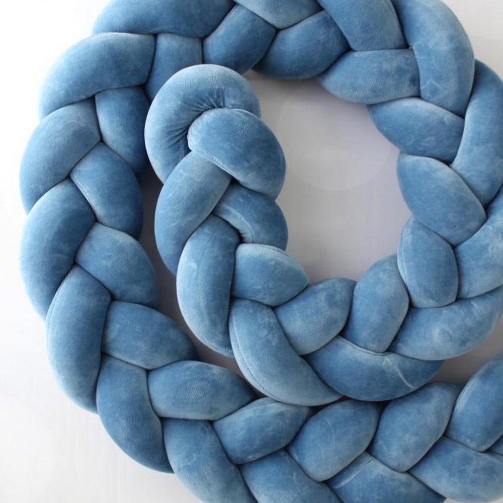 3-Knotted Custom Handmade Bedding Long Cushion Crib Padding