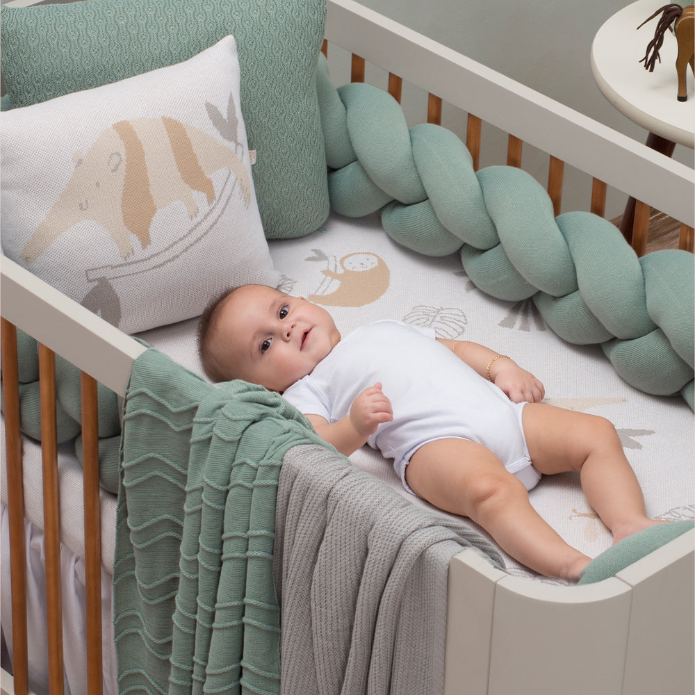 3-Knotted Custom Handmade Bedding Long Cushion Crib Padding