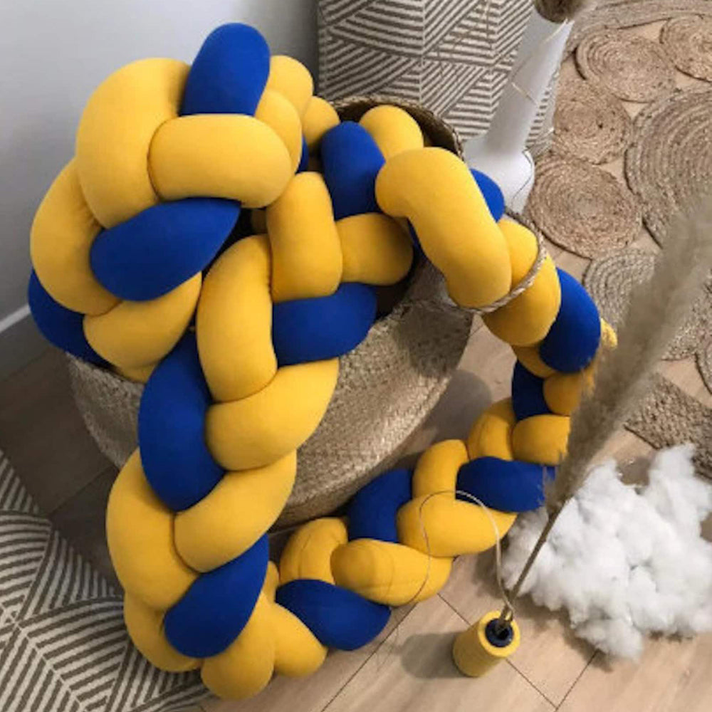 3-Knotted Custom Handmade Bedding Long Cushion Crib Padding