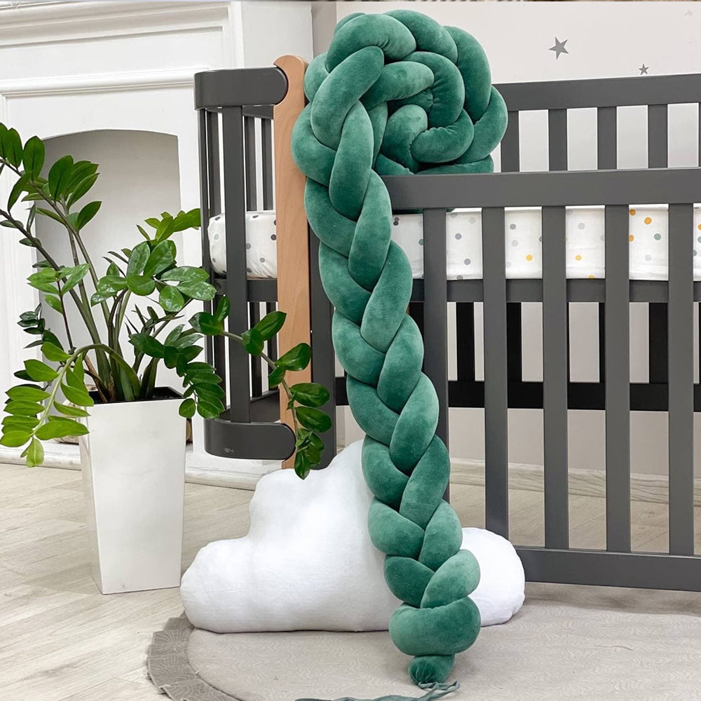3-Knotted Custom Handmade Bedding Long Cushion Crib Padding