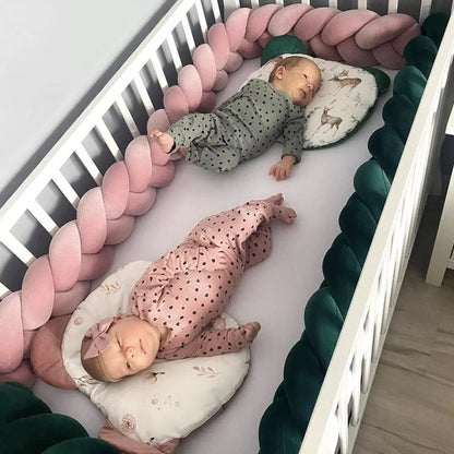 3-Knotted Custom Handmade Bedding Long Cushion Crib Padding