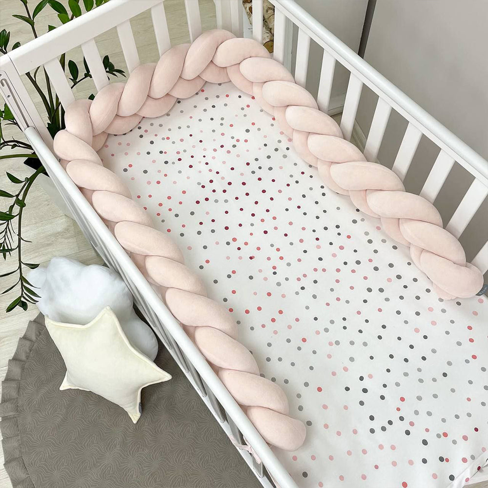 3-Knotted Custom Handmade Bedding Long Cushion Crib Padding