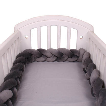3-Knotted Custom Handmade Bedding Long Cushion Crib Padding