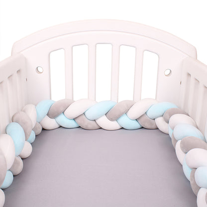 3-Knotted Custom Handmade Bedding Long Cushion Crib Padding