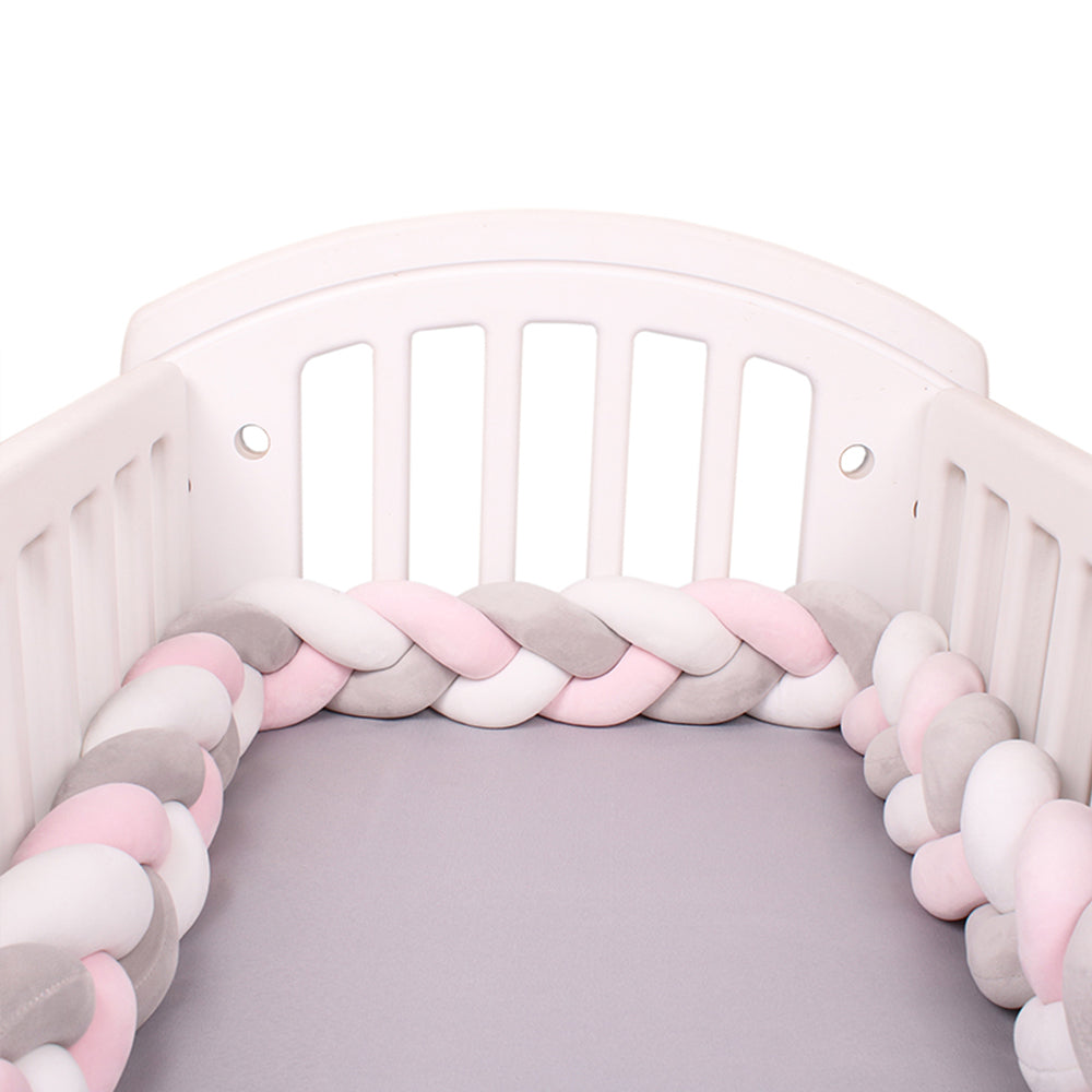 3-Knotted Custom Handmade Bedding Long Cushion Crib Padding