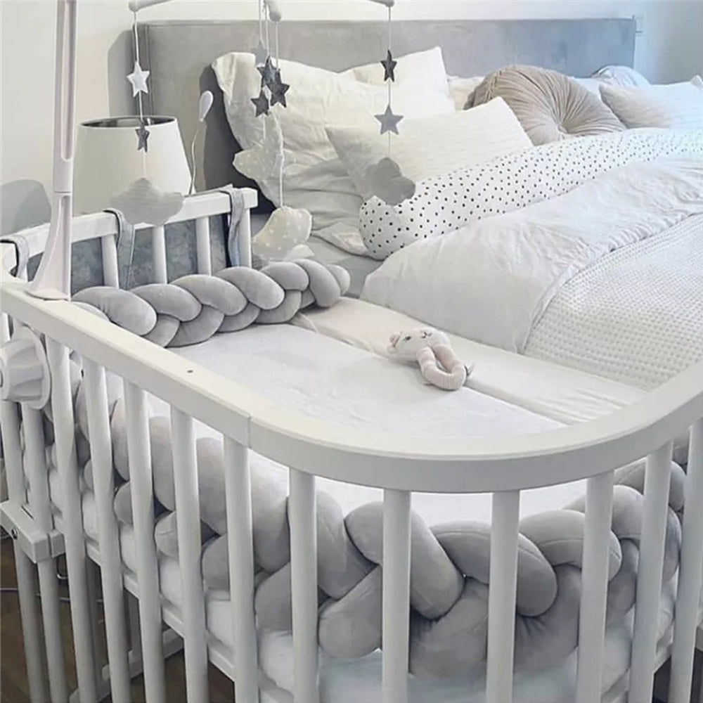 3-Knotted Custom Handmade Bedding Long Cushion Crib Padding