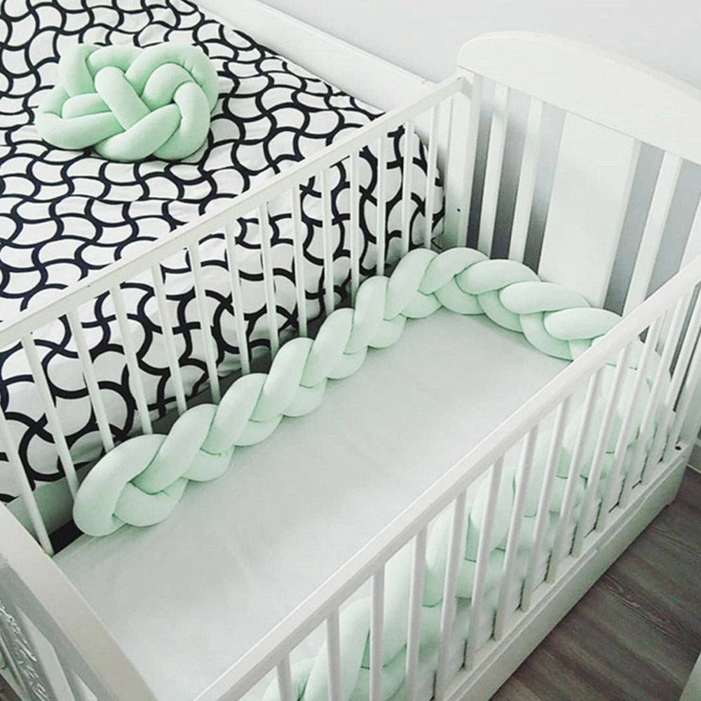 3-Knotted Custom Handmade Bedding Long Cushion Crib Padding