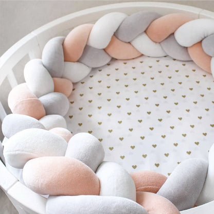 3-Knotted Custom Handmade Bedding Long Cushion Crib Padding