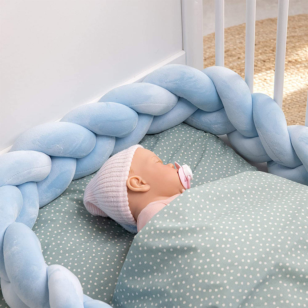 3-Knotted Custom Handmade Bedding Long Cushion Crib Padding