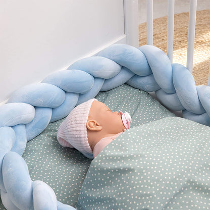 3-Knotted Custom Handmade Bedding Long Cushion Crib Padding