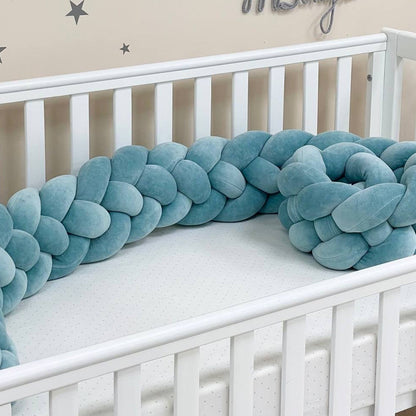 4-Knotted Custom Handmade Bedding Long Cushion Crib Padding