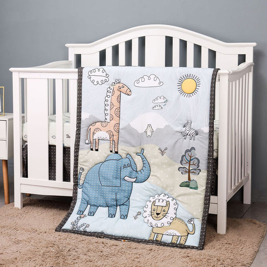 4-Piece Baby Crib Sheet Bedding Set