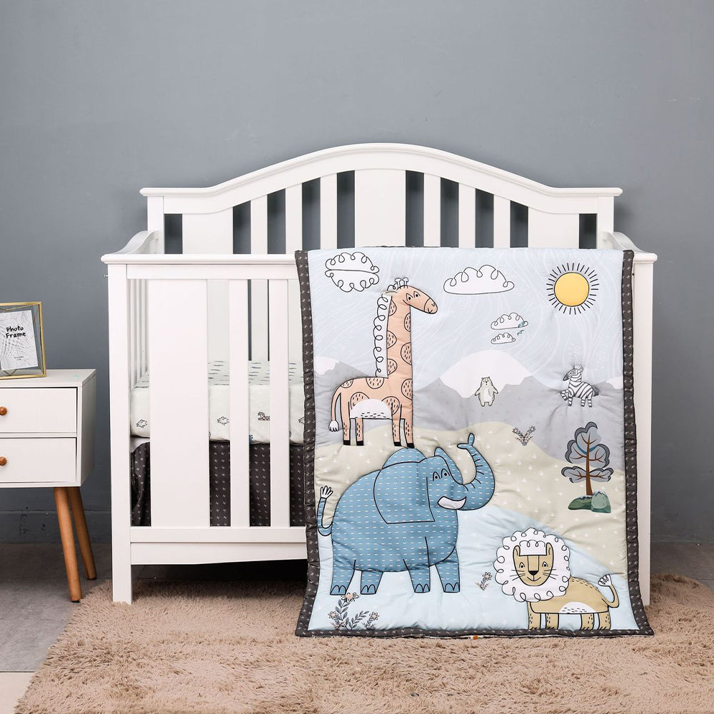 4-Piece Baby Crib Sheet Bedding Set