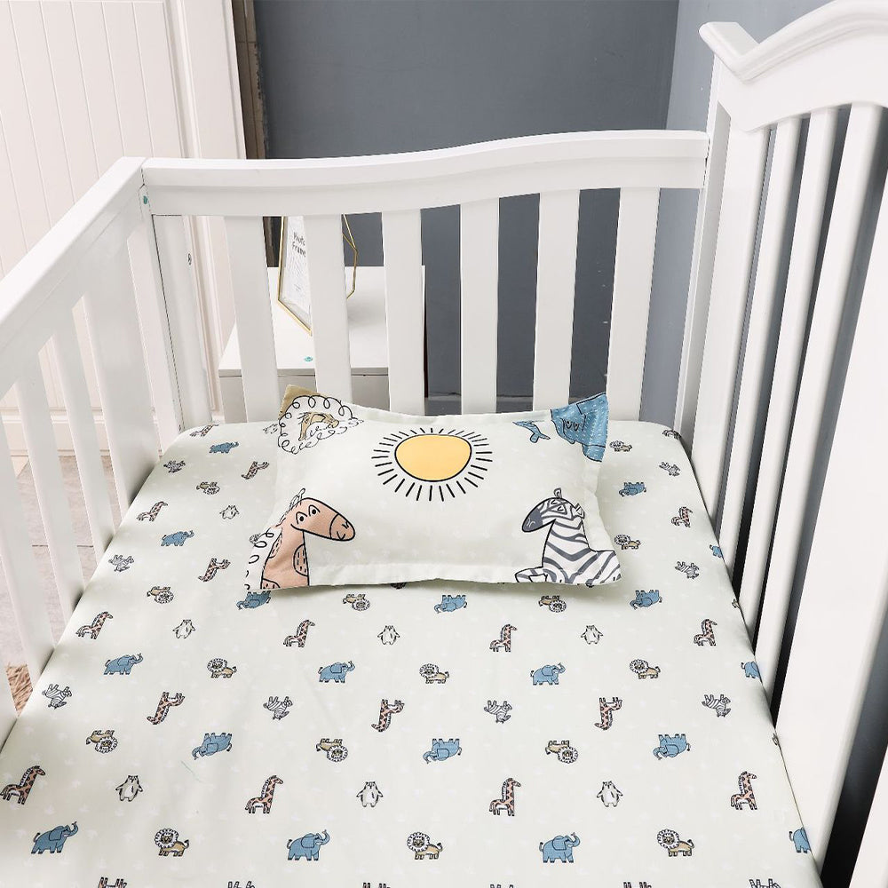 4-Piece Baby Crib Sheet Bedding Set