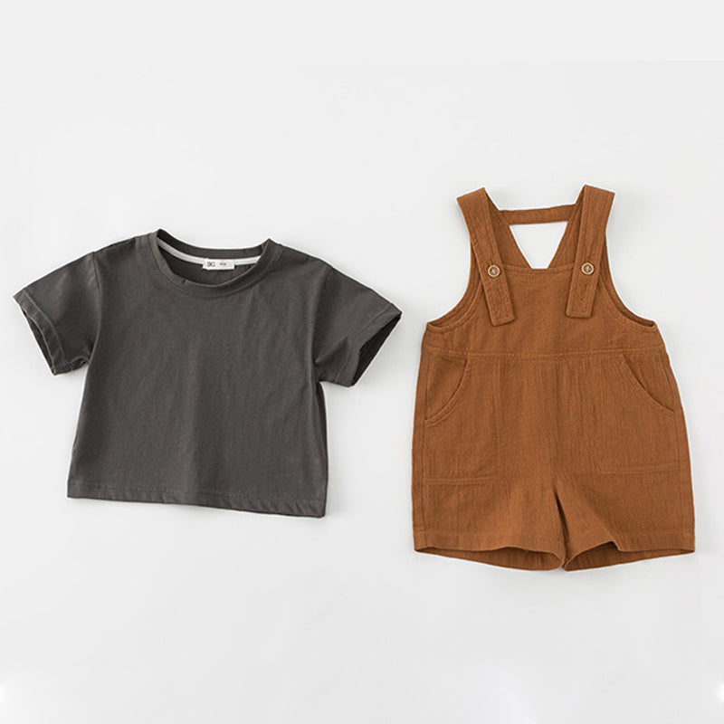 Baby & Toddle Summer Overalls Set