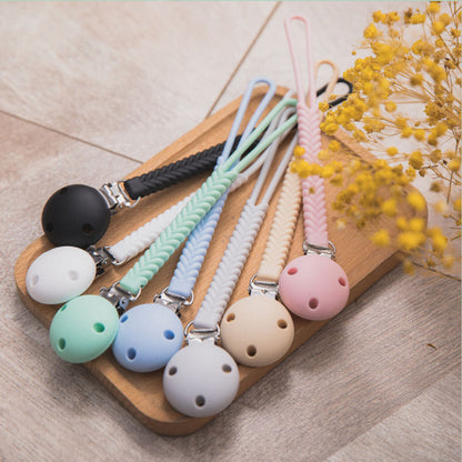 100% Silicone Braided Pacifier Clips
