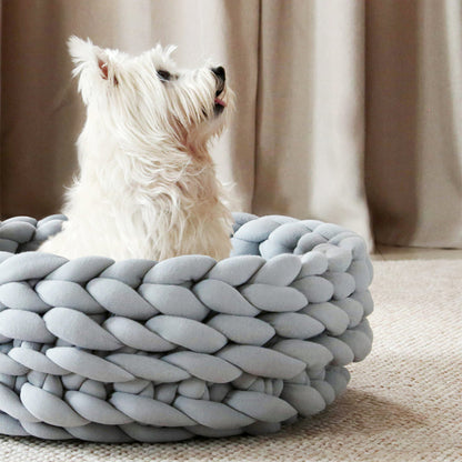 Chunky Knit Pet Bed