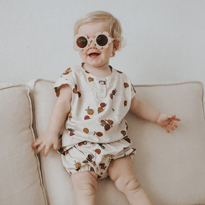Croissant & Tangerine Baby Outfit Set