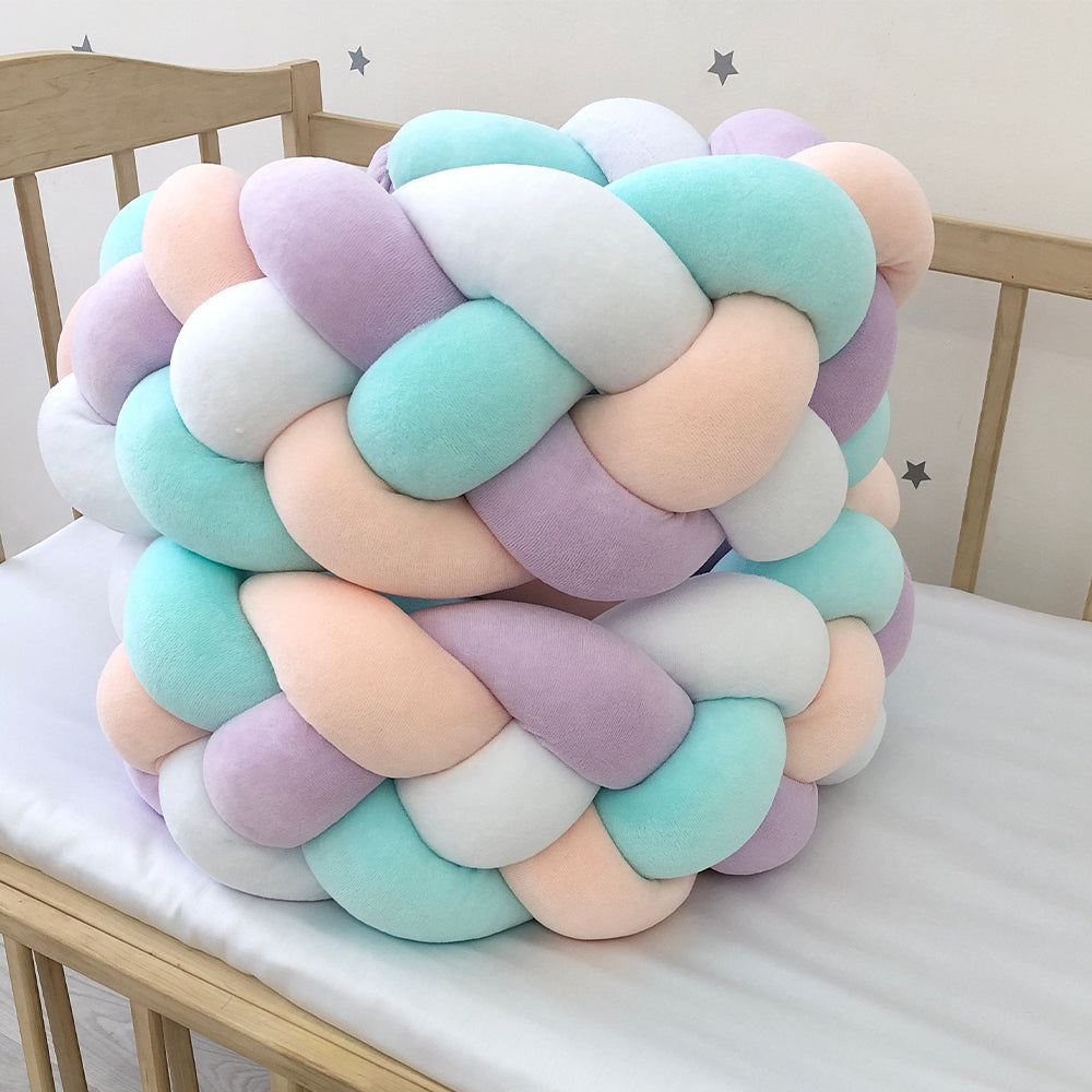 4-Knotted Custom Handmade Bedding Long Cushion Crib Padding