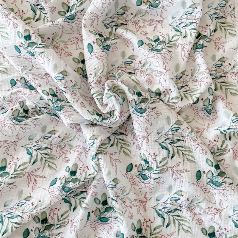 Gauze Muslin Blossom with Fringe Blanket