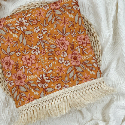 Gauze Muslin Blossom with Fringe Blanket