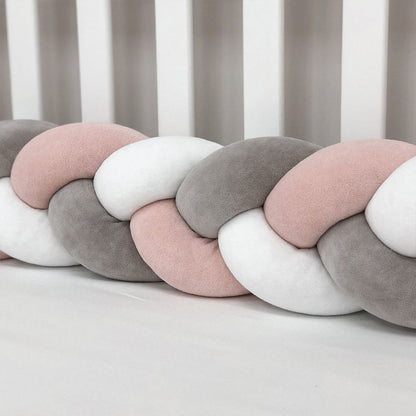 3-Knotted Custom Handmade Bedding Long Cushion Crib Padding