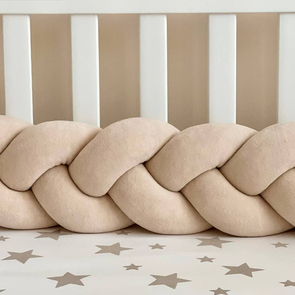 3-Knotted Custom Handmade Bedding Long Cushion Crib Padding