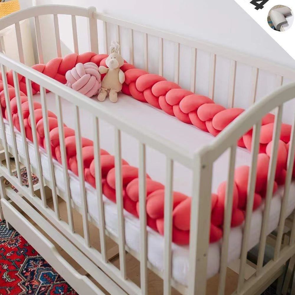 3-Knotted Custom Handmade Bedding Long Cushion Crib Padding