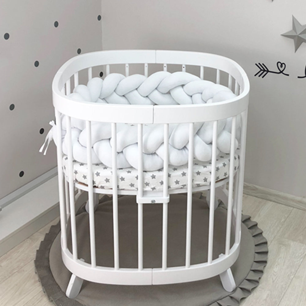 3-Knotted Custom Handmade Bedding Long Cushion Crib Padding