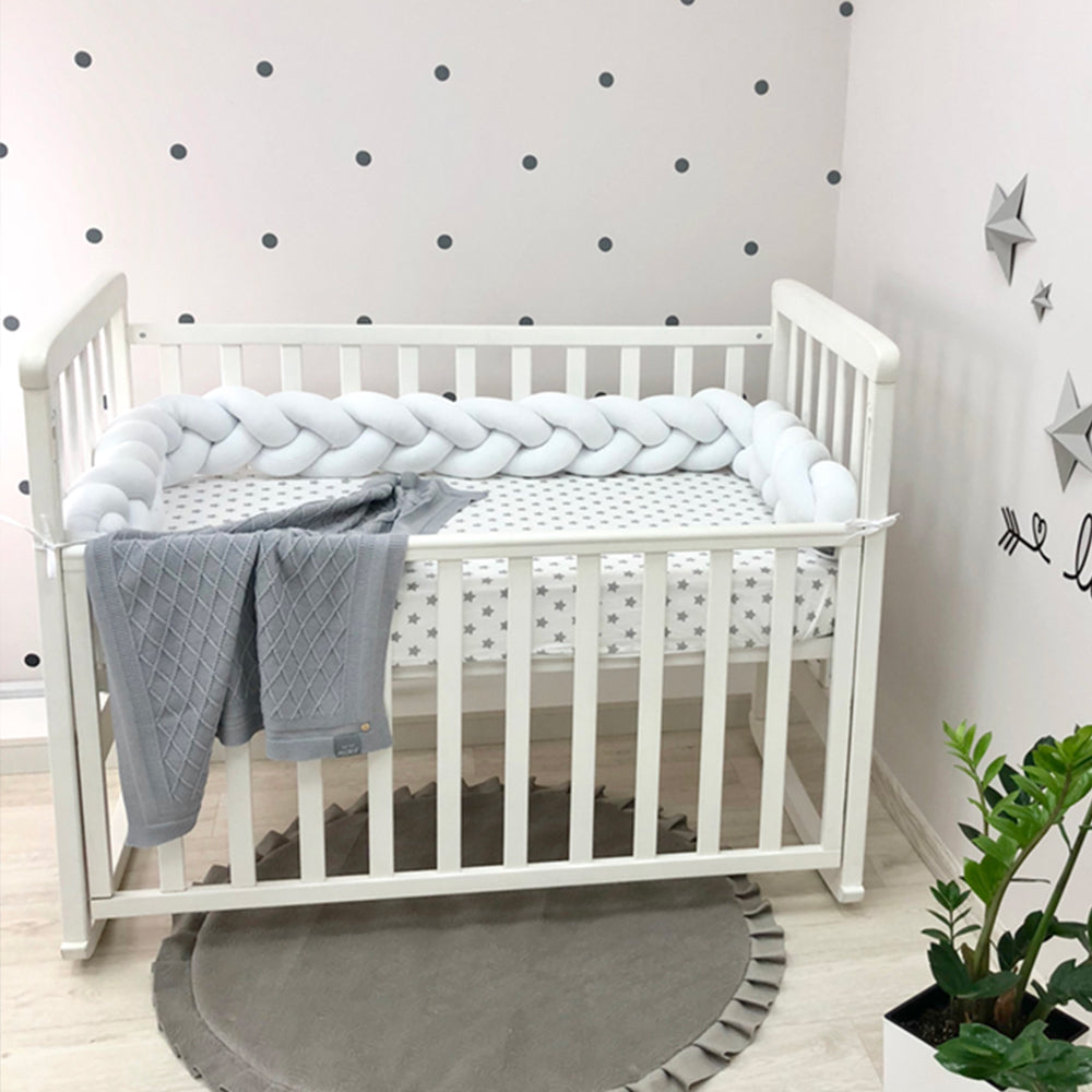 3-Knotted Custom Handmade Bedding Long Cushion Crib Padding