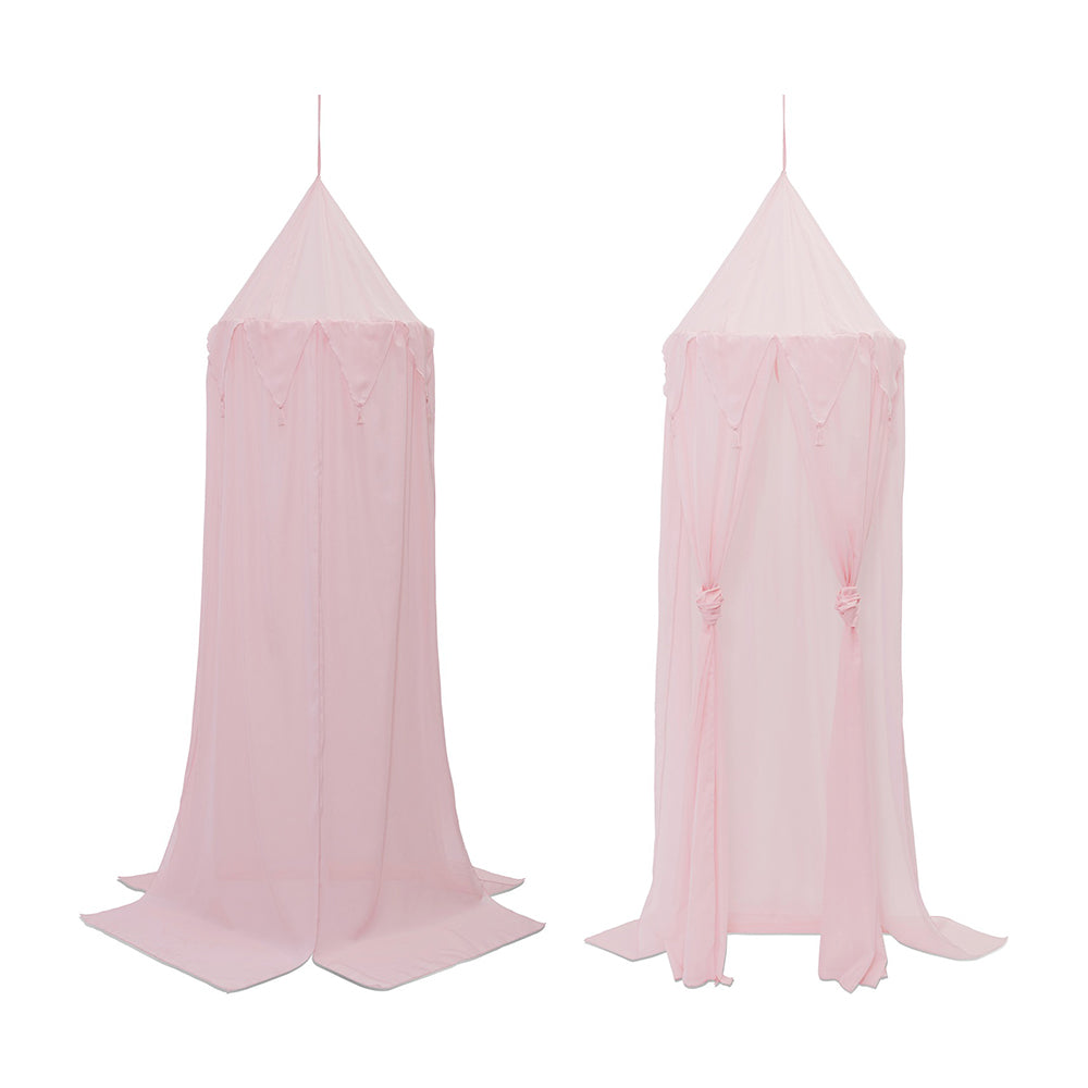 Pennant Chiffon Tassel Kids Bed Canopy