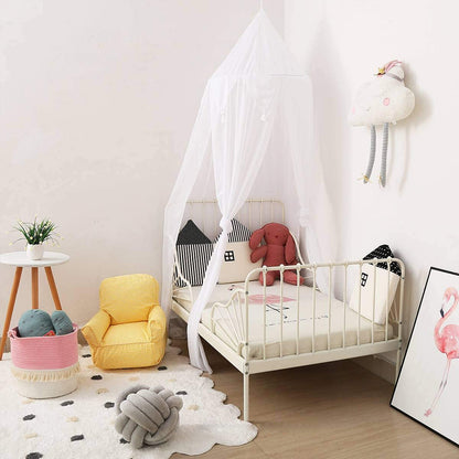 Pennant Chiffon Tassel Kids Bed Canopy