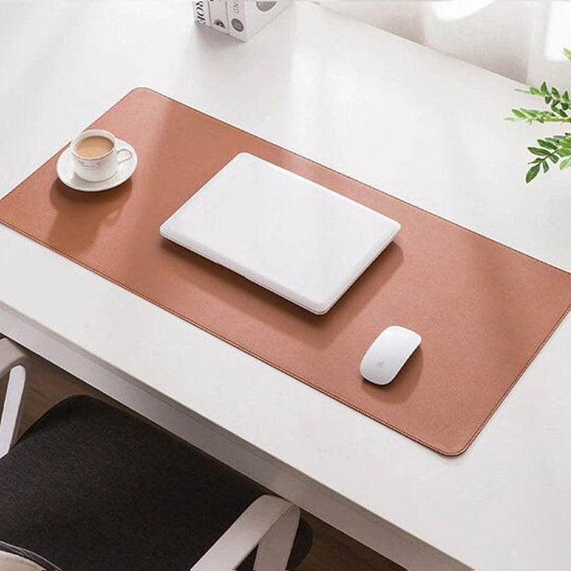Leather & Cork Desk Pad Protector