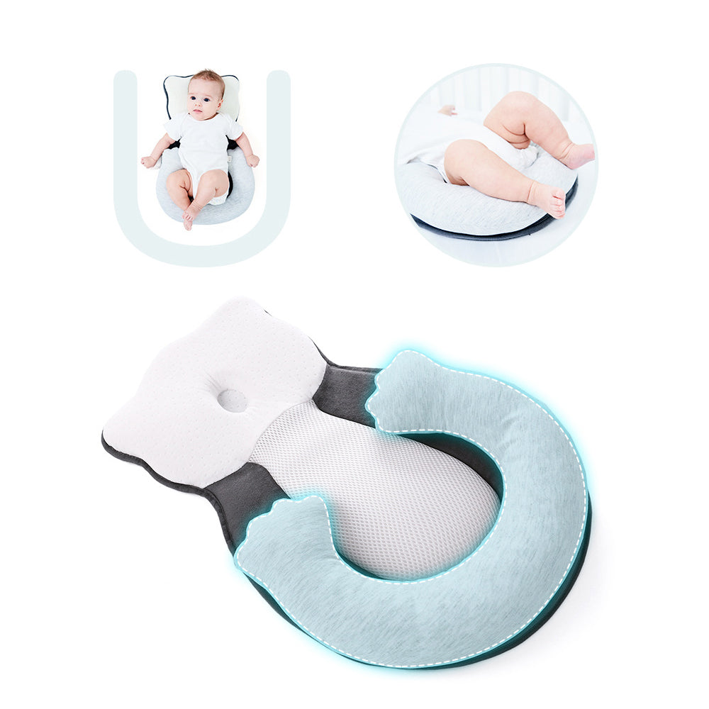 Chaise longue portative à tête plate pour bébé 