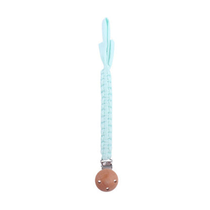 Beech Wooden Handmade Braided Pacifier Clips