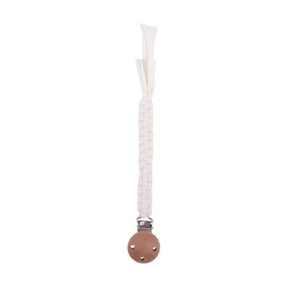 Beech Wooden Handmade Braided Pacifier Clips