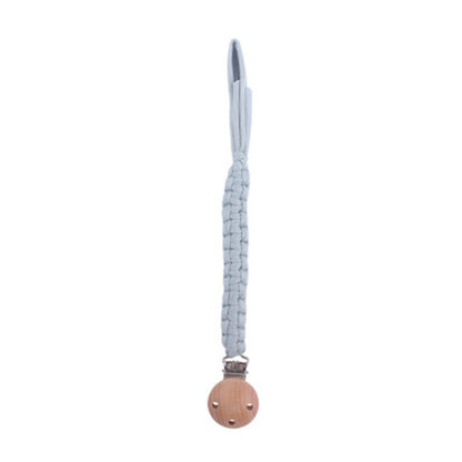Beech Wooden Handmade Braided Pacifier Clips
