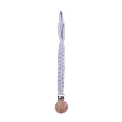 Beech Wooden Handmade Braided Pacifier Clips