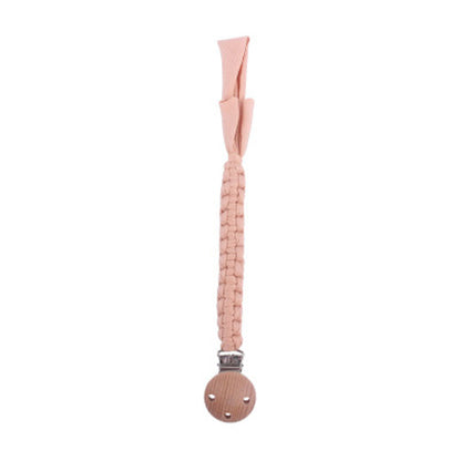 Beech Wooden Handmade Braided Pacifier Clips