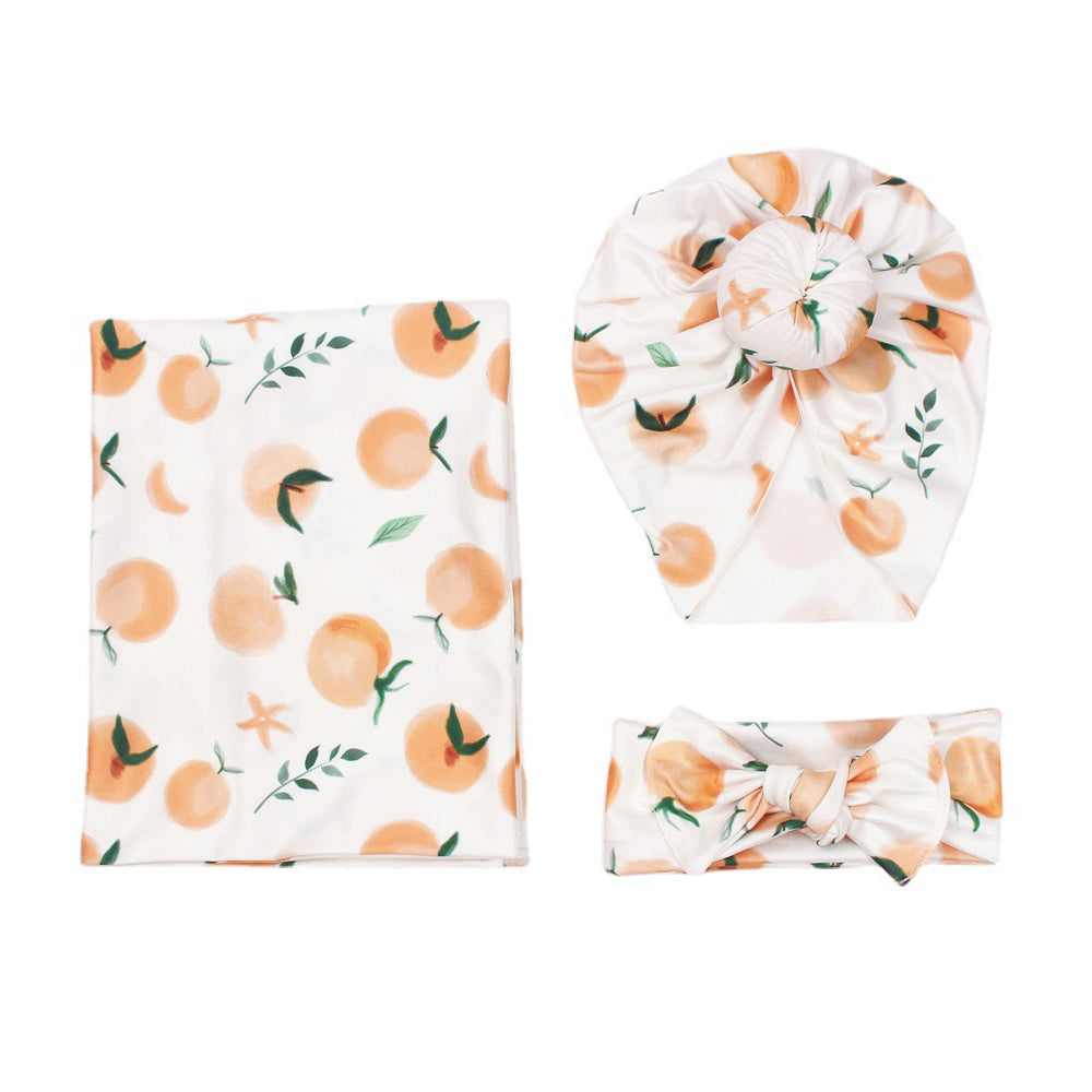 Retro Floral Baby Swaddle Set